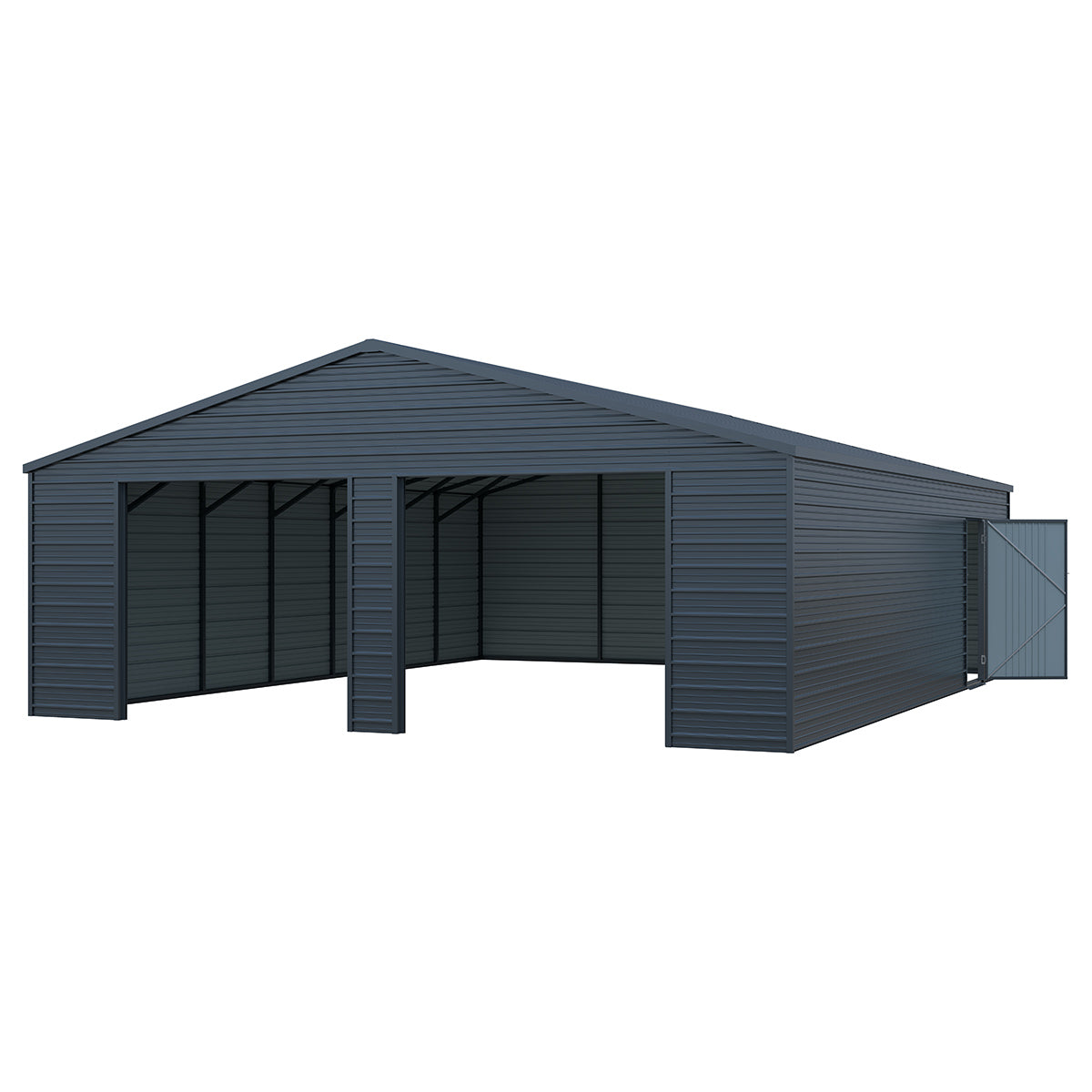 25' x 33' Double Garage Metal Shed with Side Door