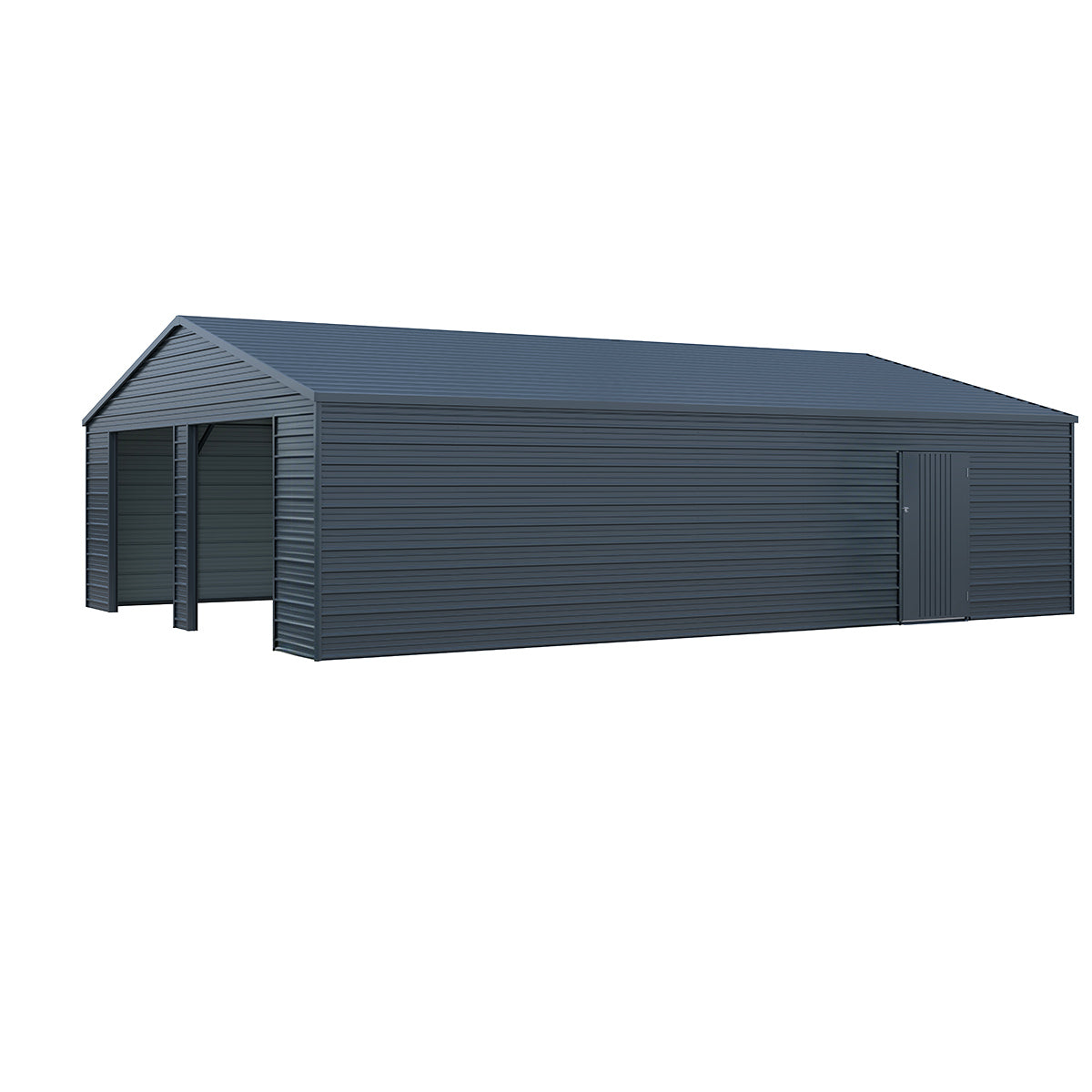 25' x 33' Double Garage Metal Shed with Side Door