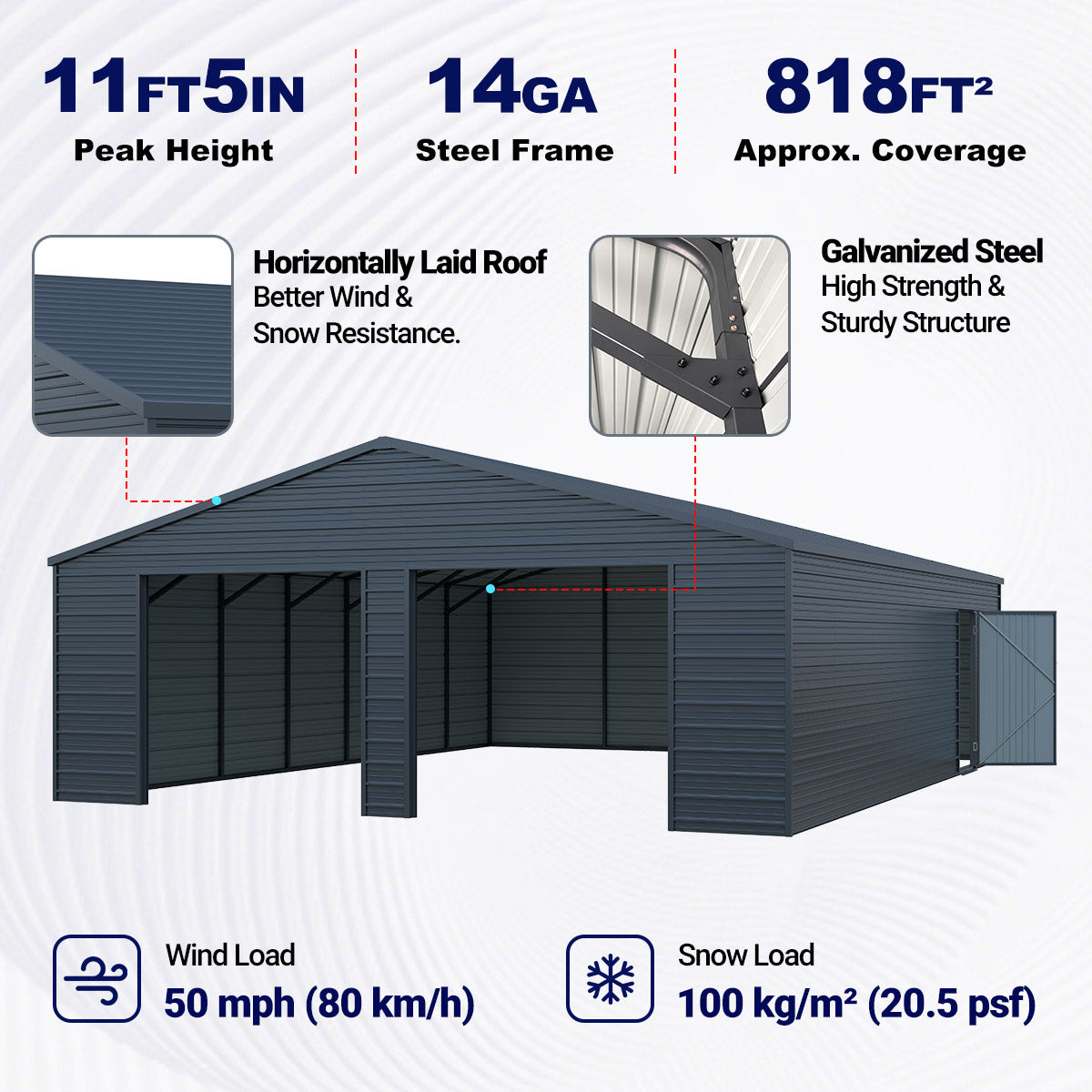 25' x 33' Metal Garage