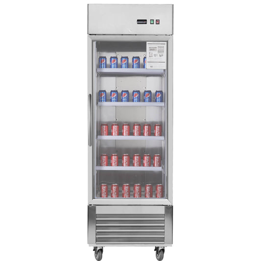 27"W Merchandiser Refrigerator Commercial Display Glass Door Refrigerator
