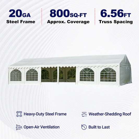 20'W x 40'L Golden Mount Party Tent