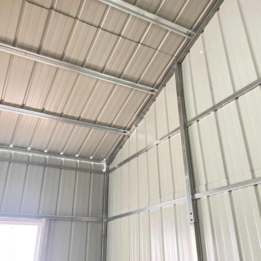 28x25FT Heavy Duty Steel Storage Shed with Window & Side Door