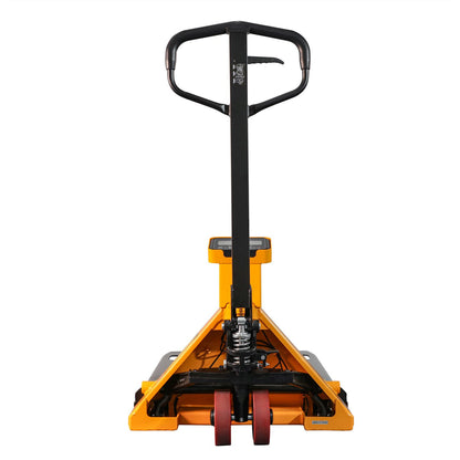 Manual Pallet Jack with Digital Scale | 45" x 27.7" Forks | PU Wheels | 5500 lbs. Capacity