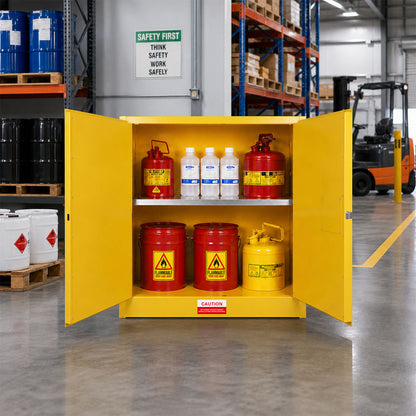 30 Gal Flammable Safety Cabinet, 43"Wx18"Dx44"H