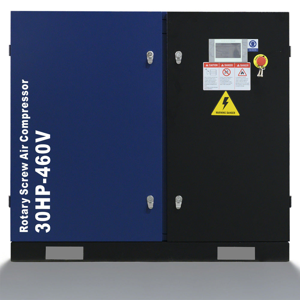 123CFM Rotary Screw Air Compressor, 30HP, 125PSI, 460V 3PHASE 60HZ