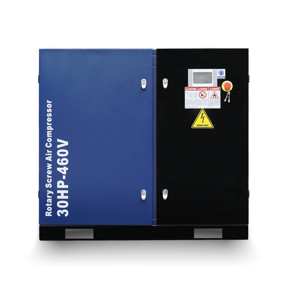 30HP Rotary Screw Air Compressor, 123CFM, 125PSI, 460V 3PHASE 60HZ