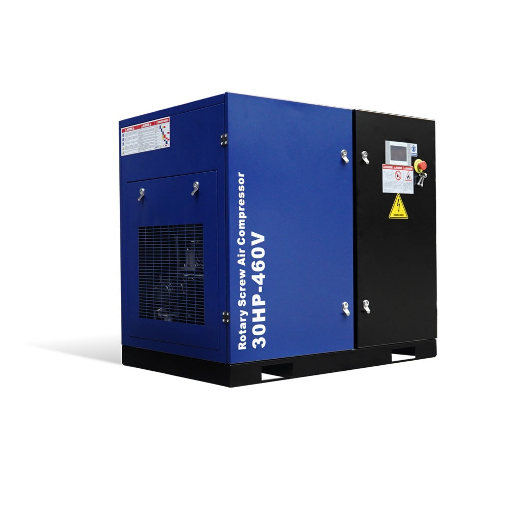 30HP Rotary Screw Air Compressor, 123CFM, 125PSI, 460V 3PHASE 60HZ