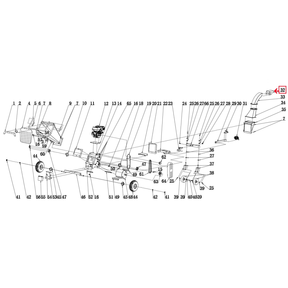 Parts List - Wood chipper