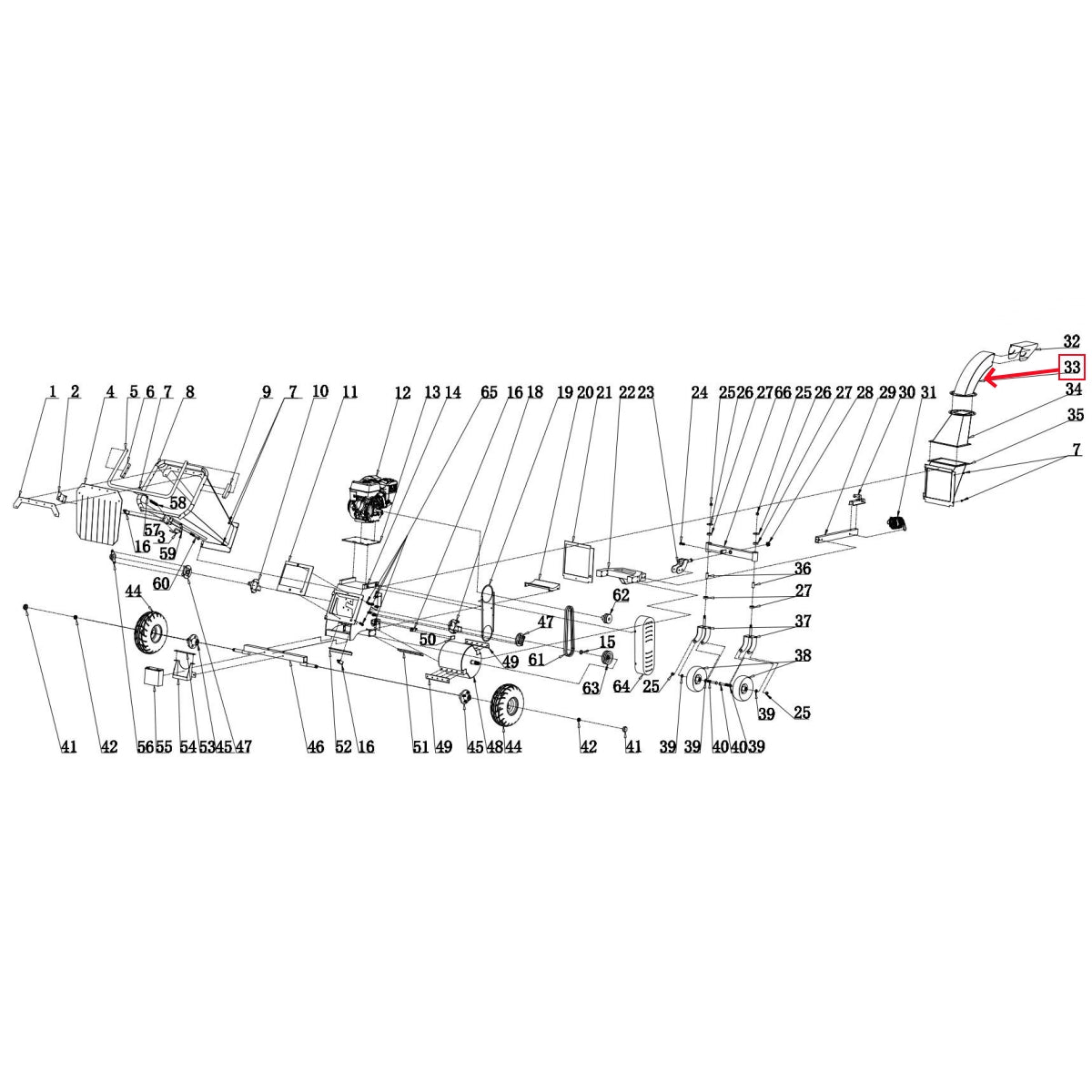 Parts List - Wood chipper