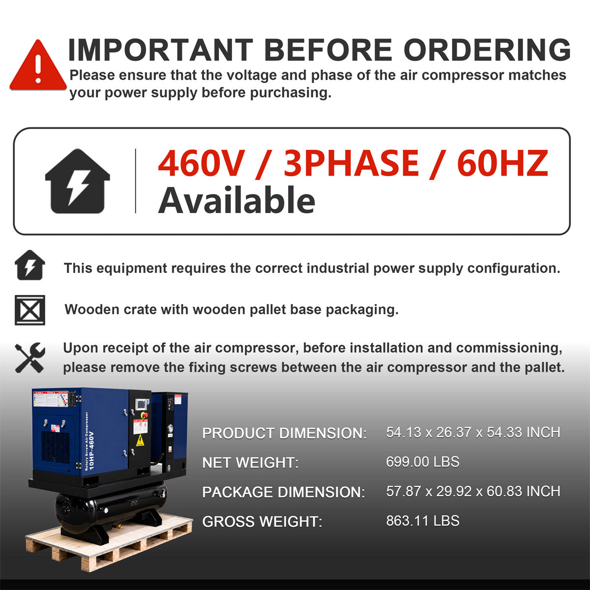 34CFM-10HPRotary-Screw-Air-Compressor-with-Dryer