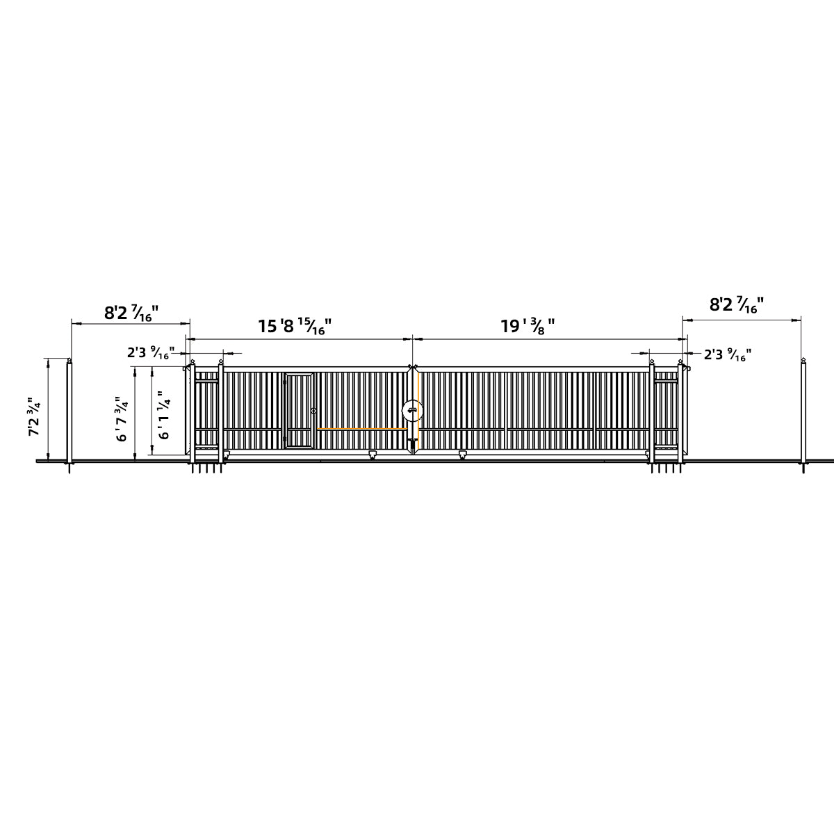 35FT-7FT_Manual_Sliding_Iron_Gate