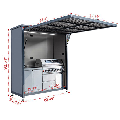 3ftx7ft BBQ House Outdoor Kitchen Grill
