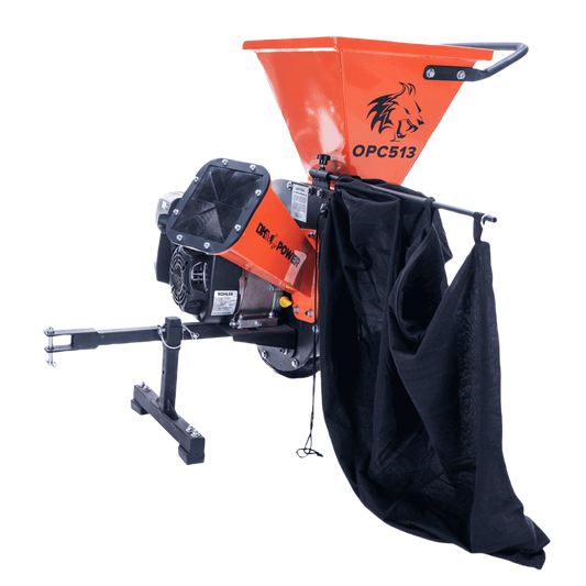 3" 6.5 Hp 196cc Disk Chipper Shredder With Chip Bag