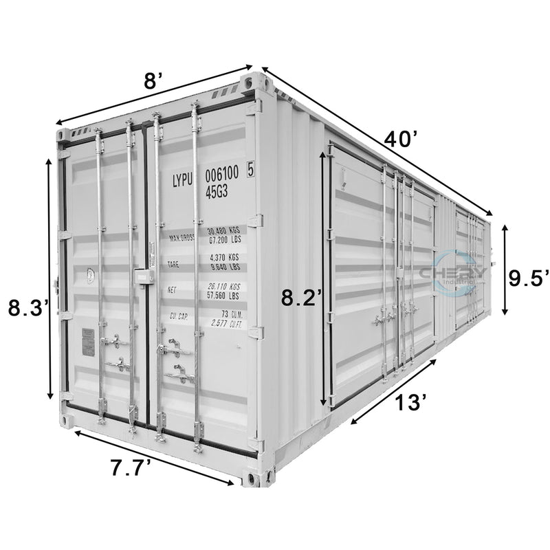 40ft High Cube Container with 2 Side Doors