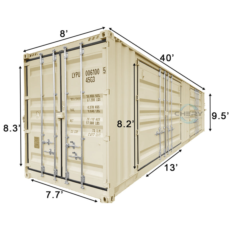 40ft High Cube Container with 2 Side Doors