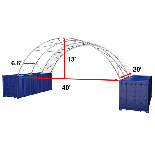 40'x20' Shipping Container Canopy Shelter