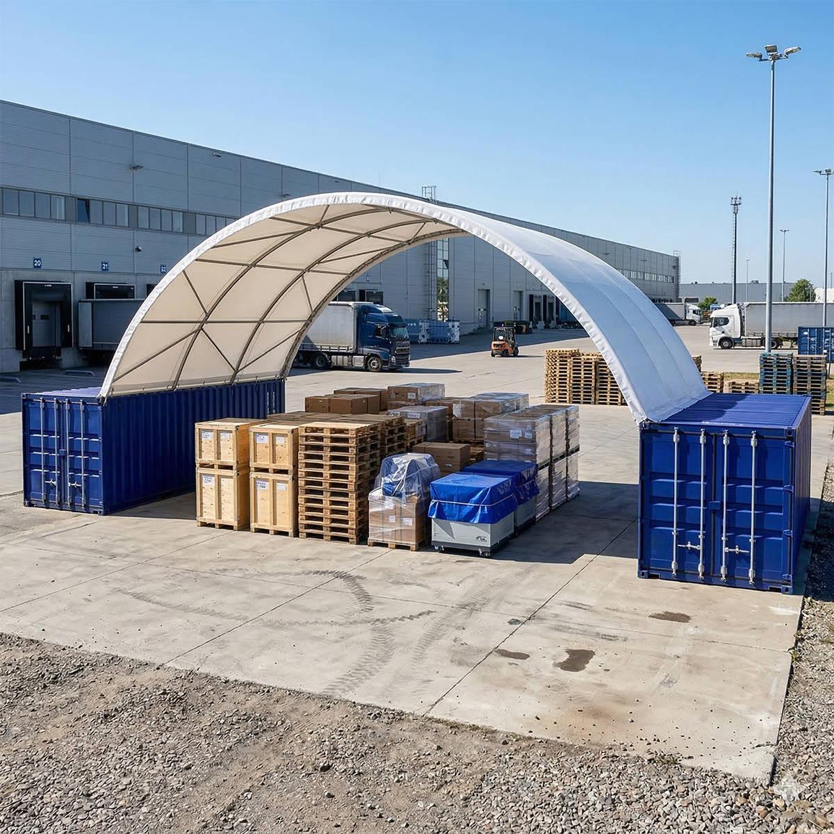 40'x20' Shipping Container Canopy Shelter