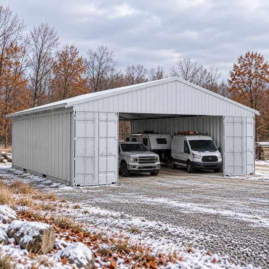 W37'xL40' Heavy-Duty Container Canopy Roof Kit