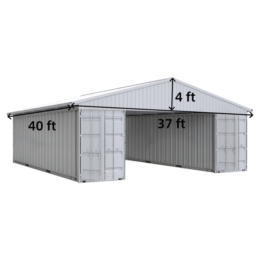 40×37 canopy roof kit dimensions