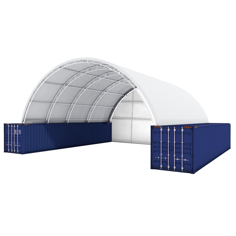 40x40x15 ft Container Shelter with Closed Back Panel Main Picture