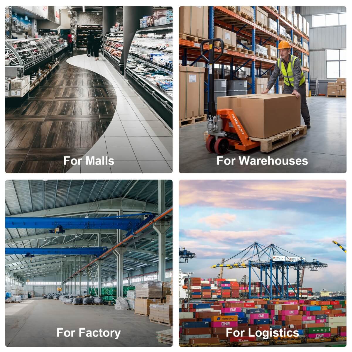 4400lbs Electric Pallet Jack, 45"x27" Fork, 48V 20Ah Removable Battery - Usage