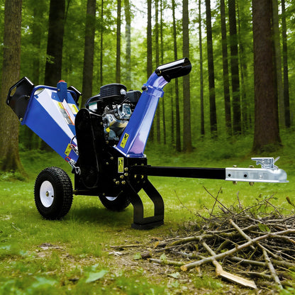4" 6.5 HP 208cc Gas Powered Wood Chipper In the forest