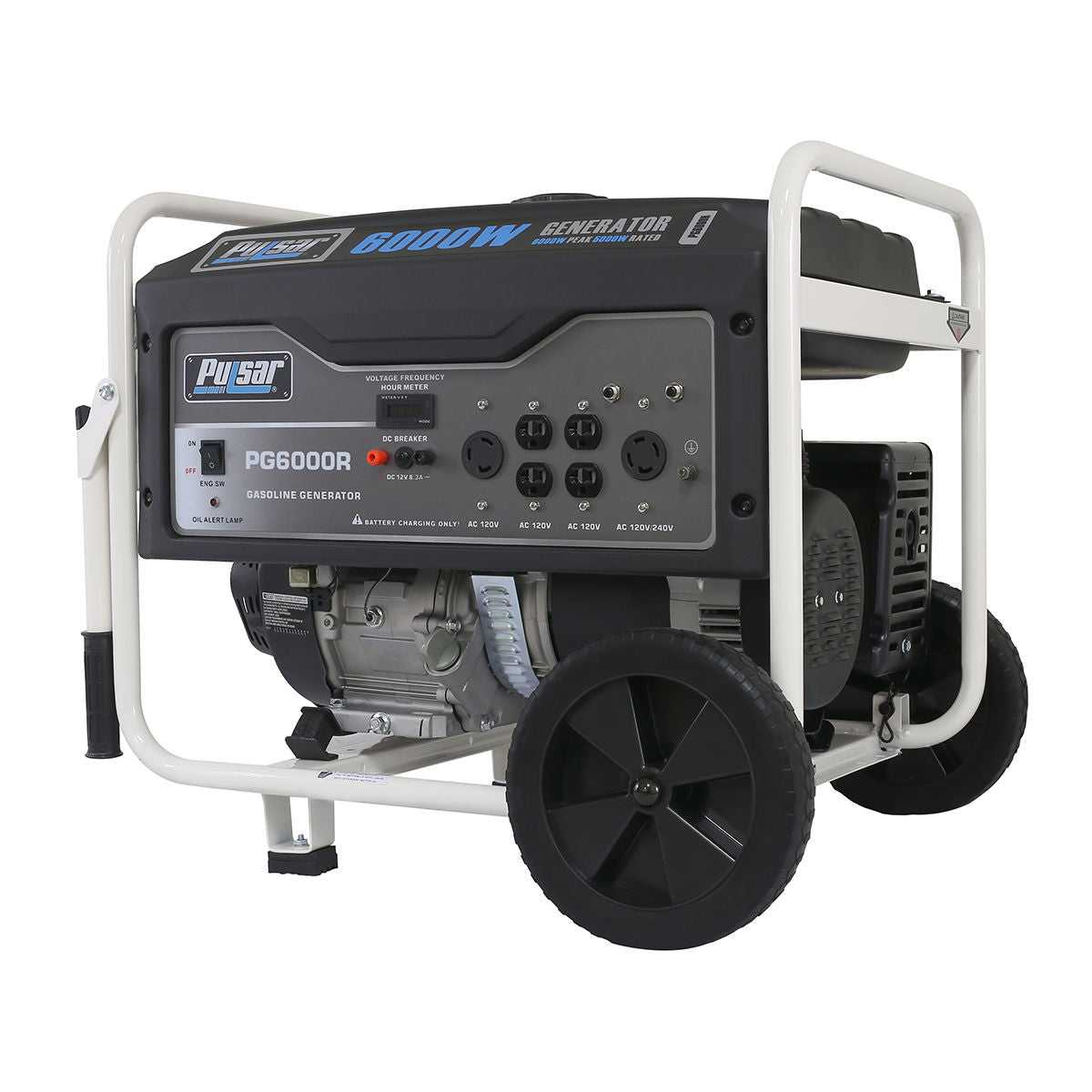 5,000W Gasoline Portable Generator, 6,000W Peak, 120/240V, CARB