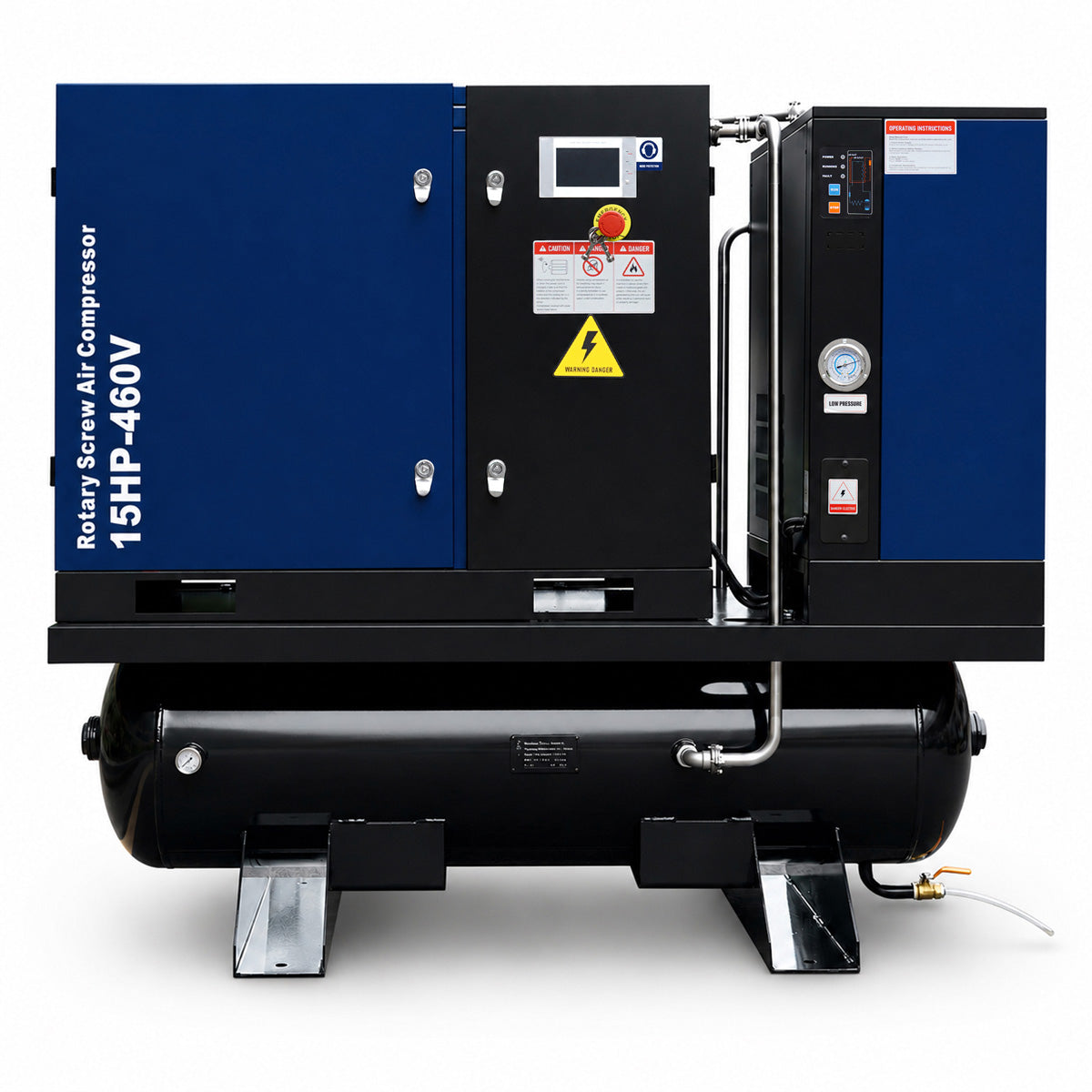 56CFM-15HP-Rotary-Screw-Air-Compressor-with-Dryer
