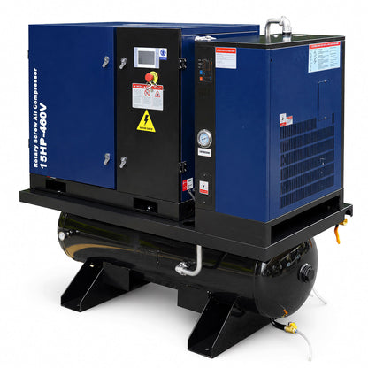 56CFM-15HP-Rotary-Screw-Air-Compressor-with-Dryer