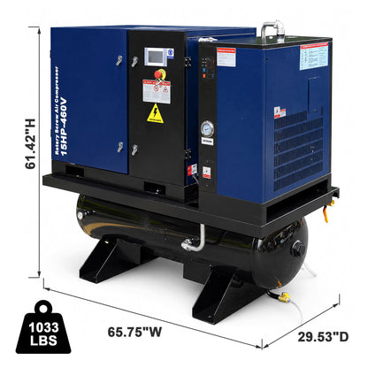 56CFM-15HP-Rotary-Screw-Air-Compressor-with-Dryer