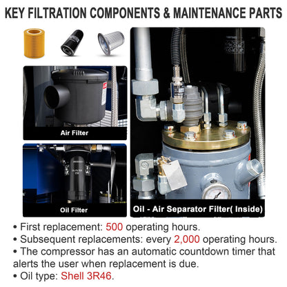 56CFM-15HP-Rotary-Screw-Air-Compressor-with-Dryer