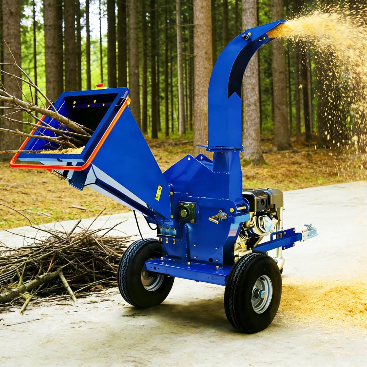 5" 15 HP 420cc Gas Powered Wood Chipper