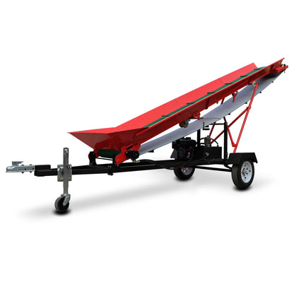 6.5HP Firewood Conveyor Max. 9.8ft Lift Height with B&S Engine and 19.7" PVC Belt