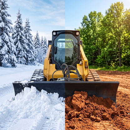 6-Way Angle-Tilt Snow Plow for Skid Steer