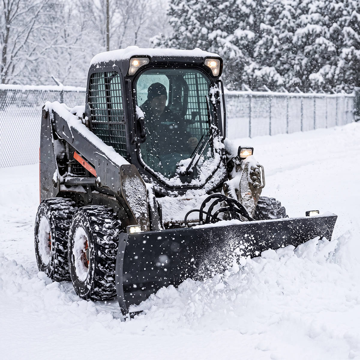 6-Way Angle-Tilt Snow Plow for Skid Steer