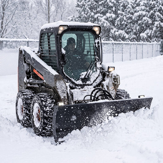 6-Way Angle-Tilt Snow Plow for Skid Steer