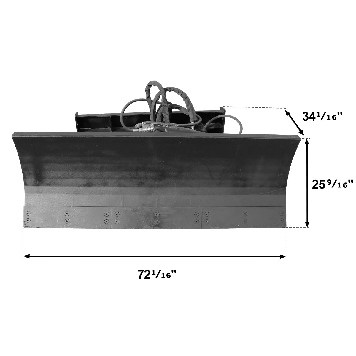 6-Way Angle-Tilt Snow Plow for Skid Steer