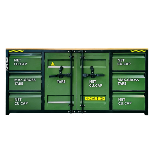 6.5ft Storage Cabinet with Workbench (6 Drawers)
