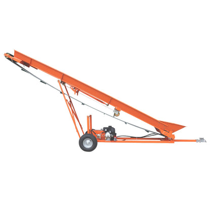 6.5HP Firewood Conveyor Max. 9.8ft Lift Height with B&S Engine and 19.7" PVC Belt#color_orange