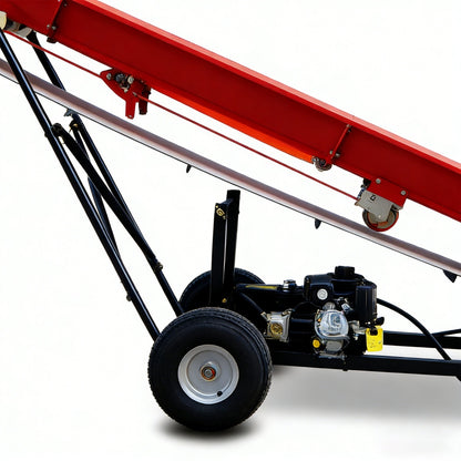 6.5HP Firewood Conveyor Max. 9.8ft Lift Height with B&S Engine and 19.5" PVC Belt