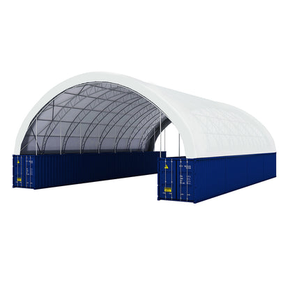 60'x80'x15' Double Truss Container Canopy Shelter