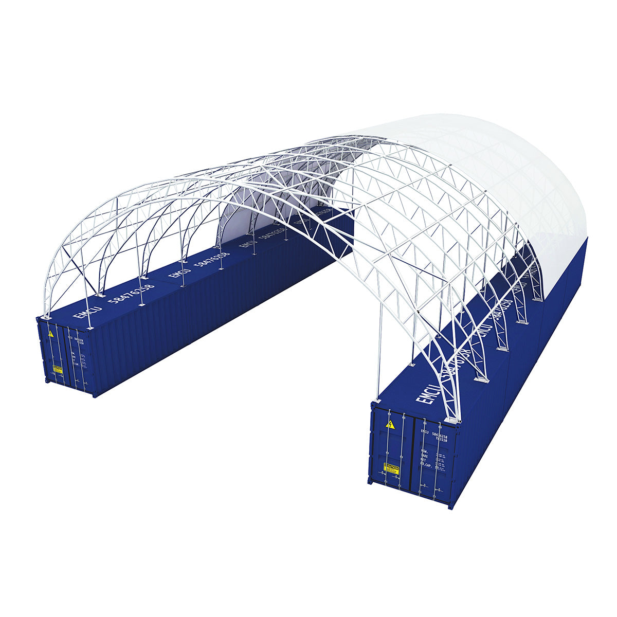 60'x80'x15' Double Truss Container Canopy Shelter
