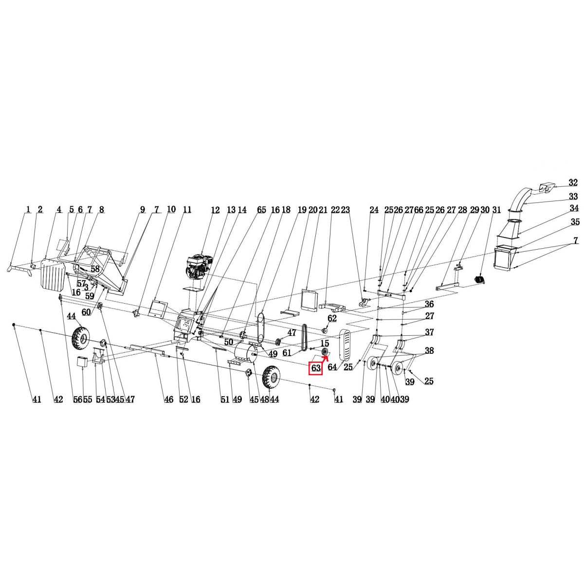 Parts List - Wood chipper