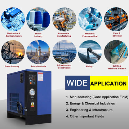 63CFM Refrigerated Air Dryer for 10HP & 15HP Compressors