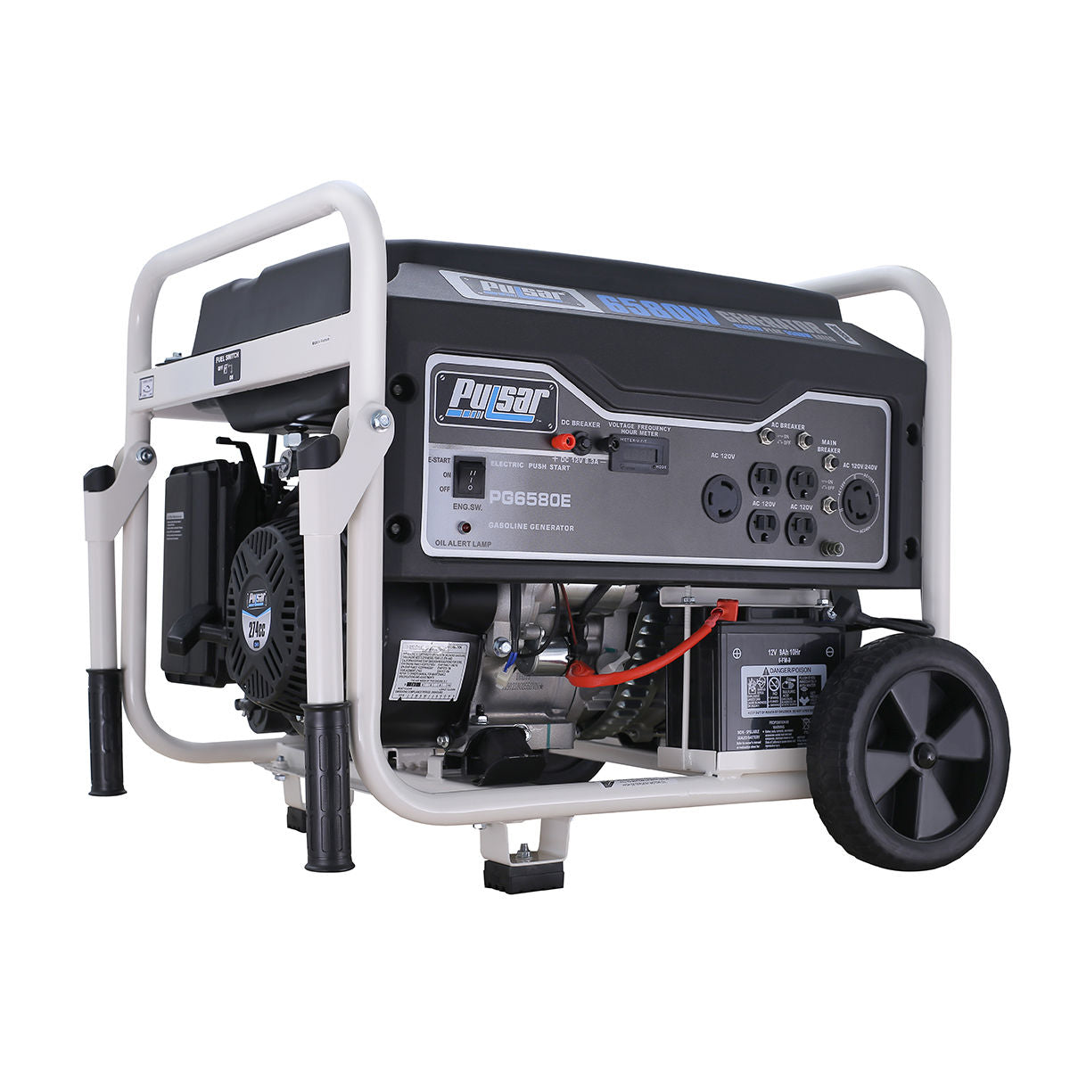 6,580W Gas Generator, 5,500W Rated, Electric Start, CARB Compliant