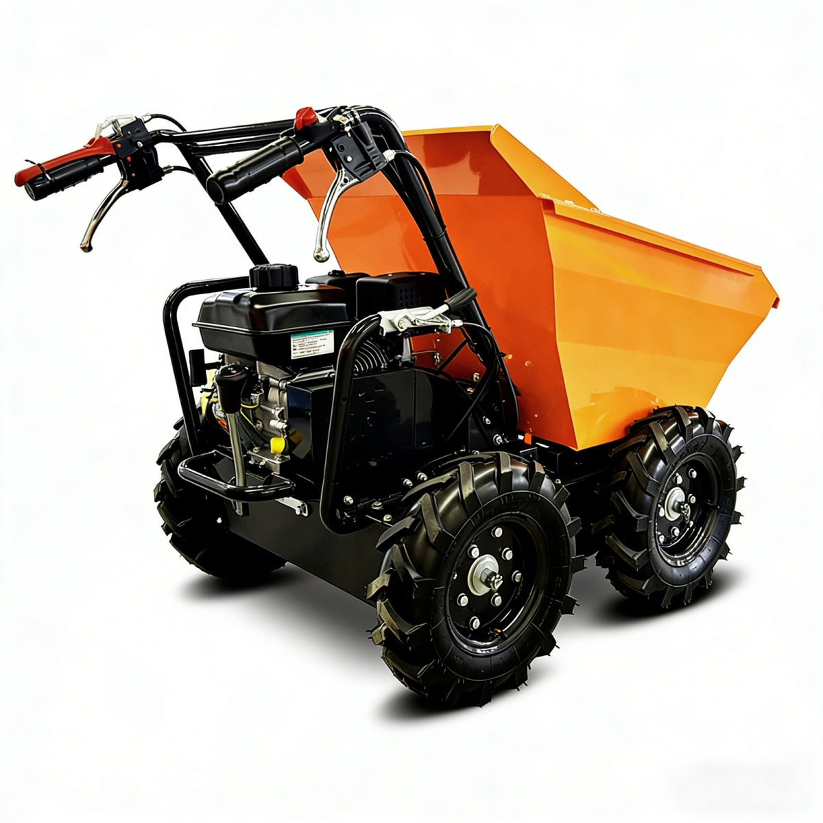 660lbs Capacity 6.5HP Gas Powered Wheelbarrow Cart 3F+1R Gearbox