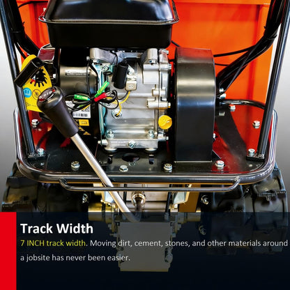 660lbs Capacity 6.5HP Gas Powered Track Barrow
