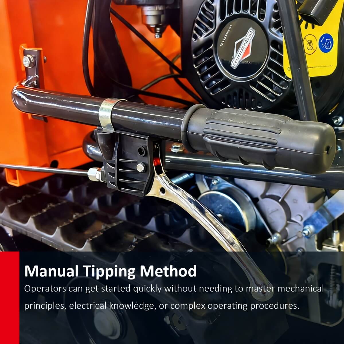 660lbs Capacity 6.5HP Gas Powered Track Barrow