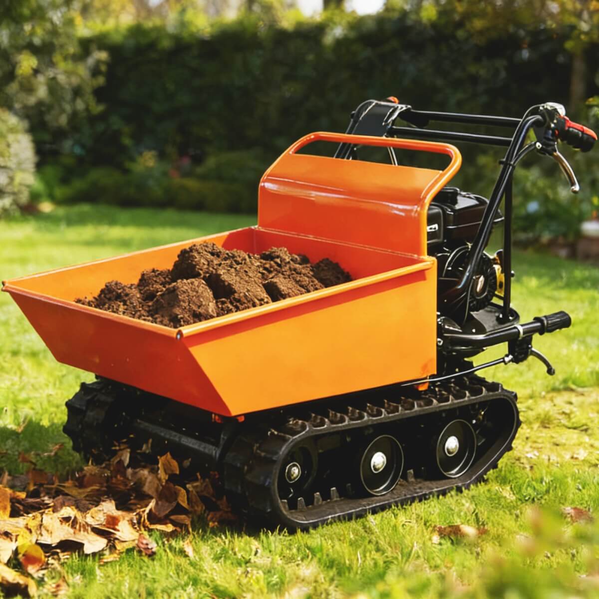 660lbs Capacity 6.5HP Gas Powered Track Barrow