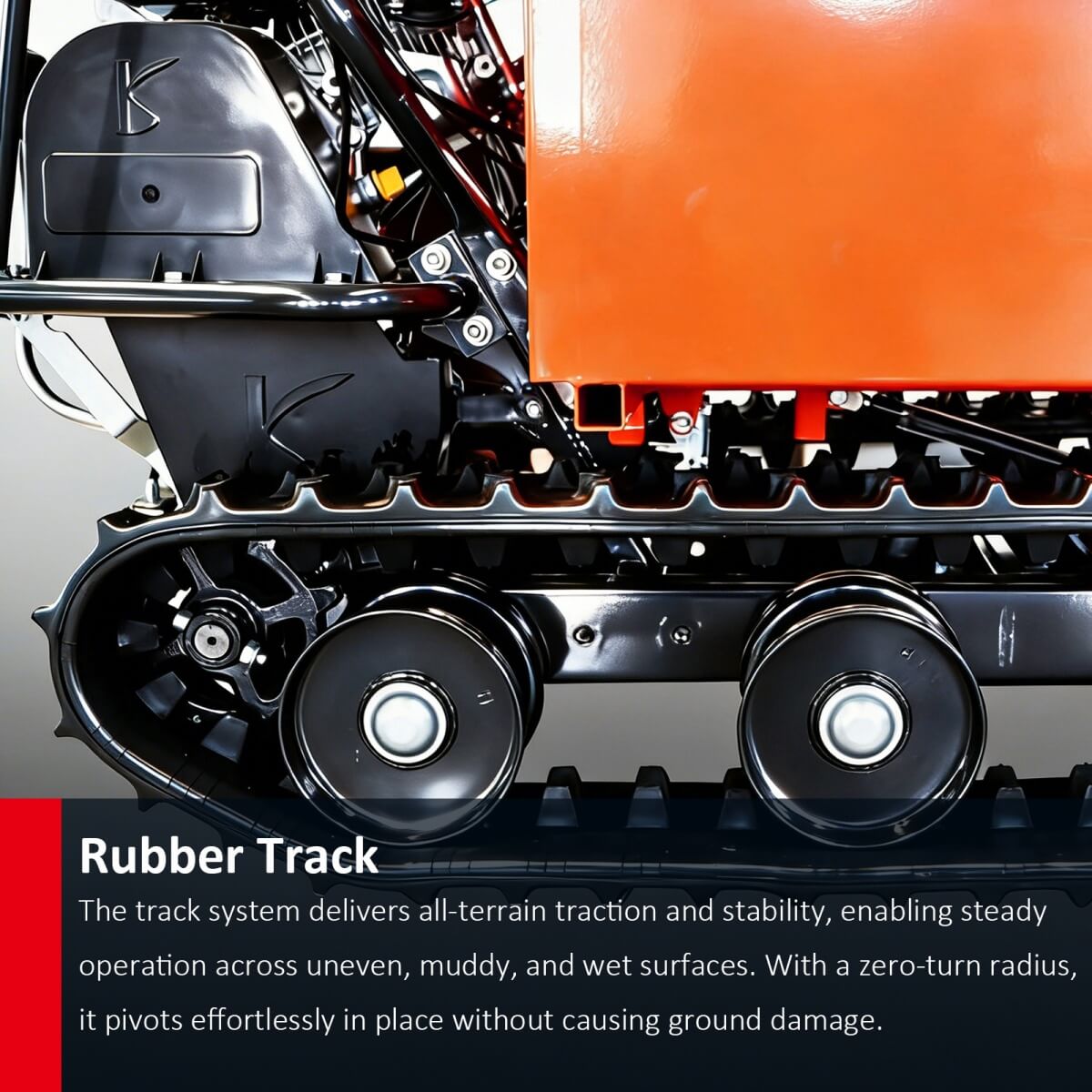 660lbs Capacity 6.5HP Gas Powered Track Barrow